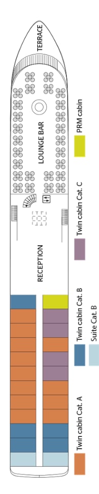 Deck plan for Middle Deck