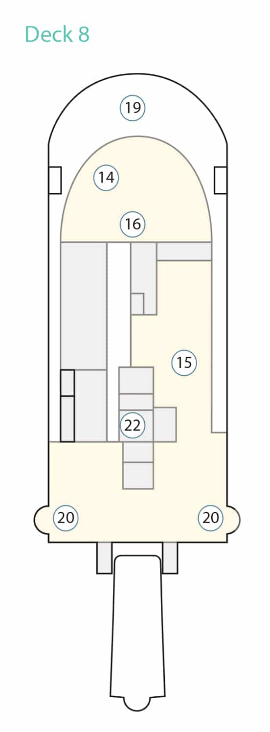 Deck plan for Deck 8