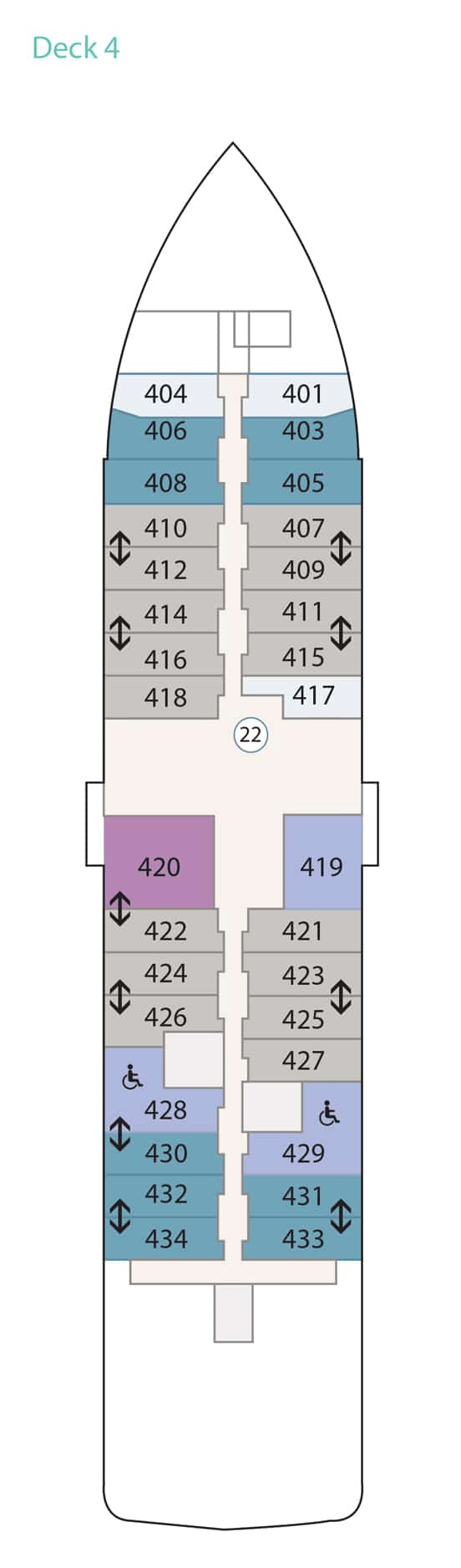 Deck plan for Deck 4