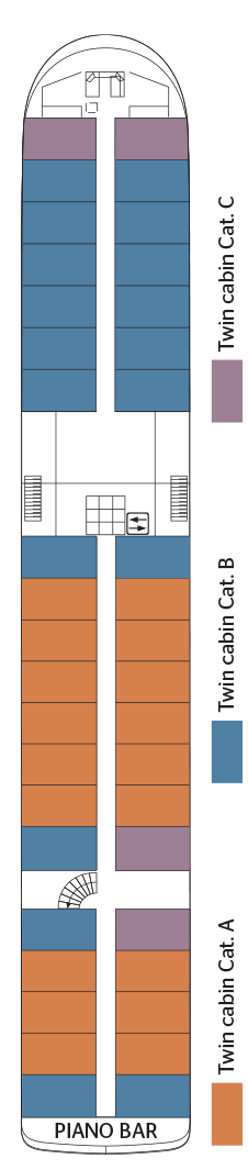 MS La Belle de Cadix deck plan — Upper Deck