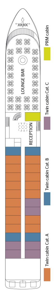 Deck plan for Middle Deck