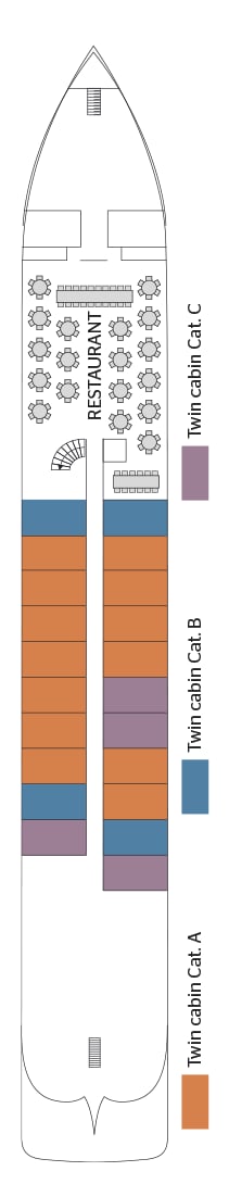 MS L'Europe deck plan — Main Deck