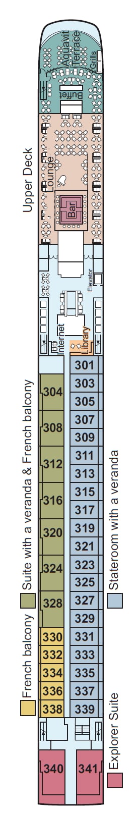 Deck plan for Upper Deck
