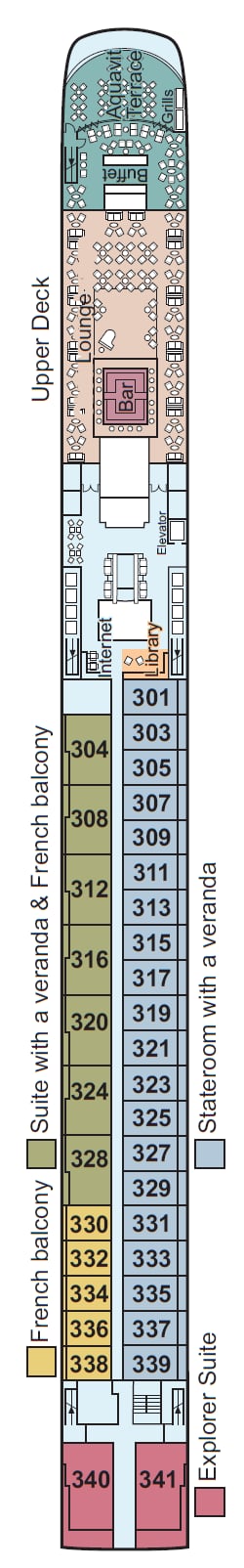 Deck plan for Upper Deck