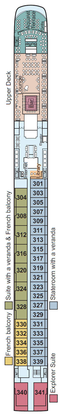 Deck plan for Upper Deck