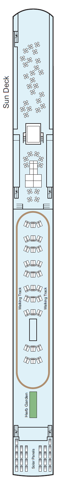 Deck plan for Sun Deck
