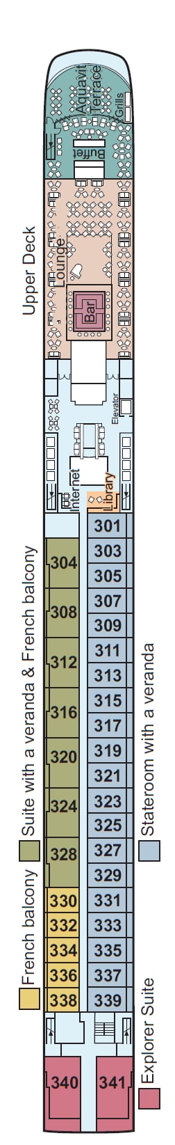 Deck plan for Upper Deck