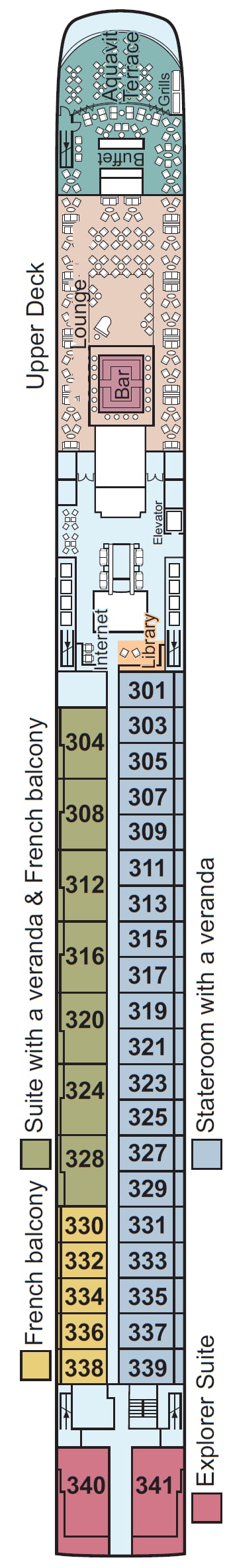 Deck plan for Upper Deck