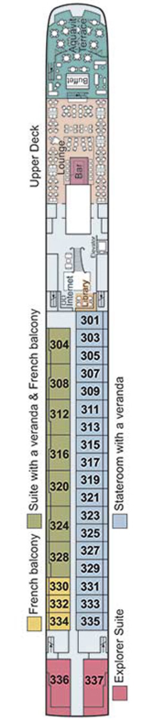 Deck plan for Upper Deck