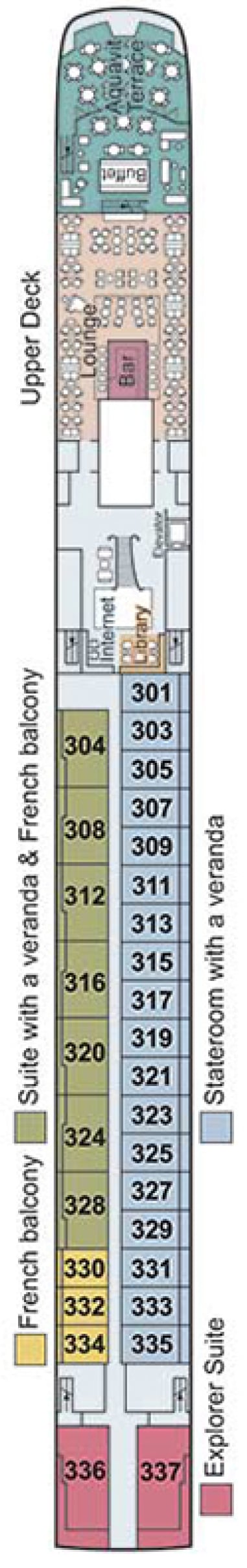 Deck plan for Upper Deck