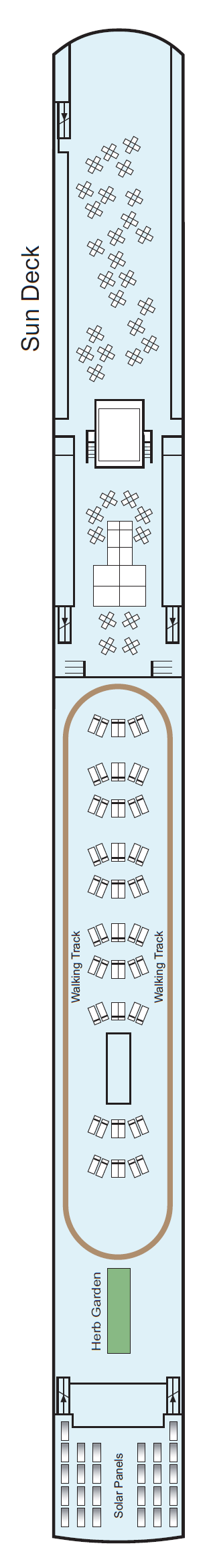 Deck plan for Sun Deck
