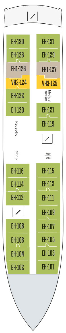 Deck plan for Deck 2 