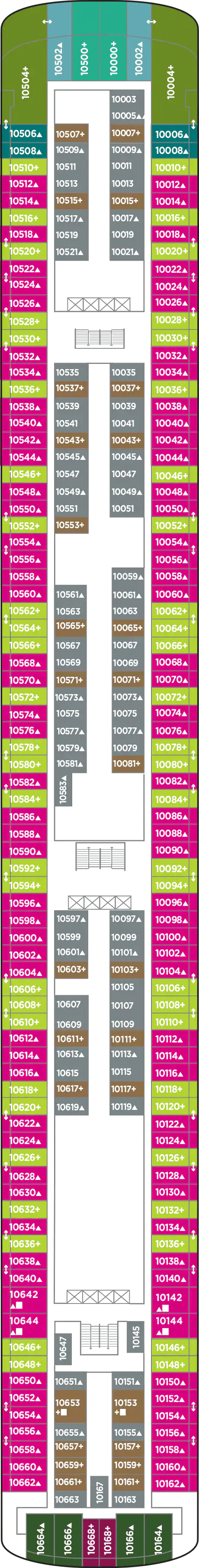 Deck plan for Deck 10