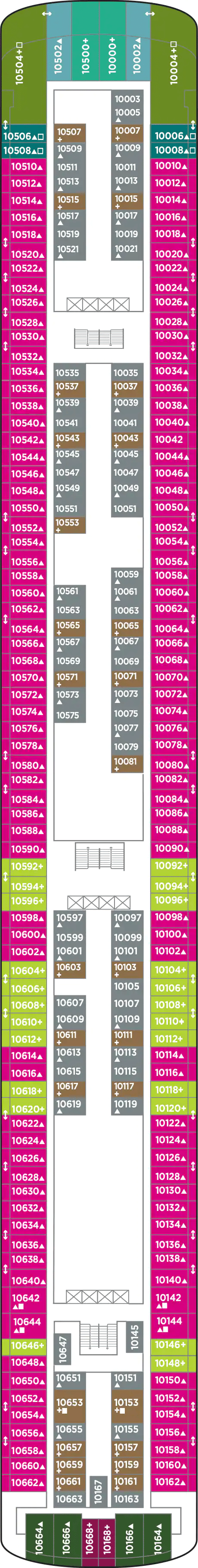 Deck plan for Deck 10