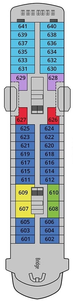 World Voyager deck plan — Deck 6
