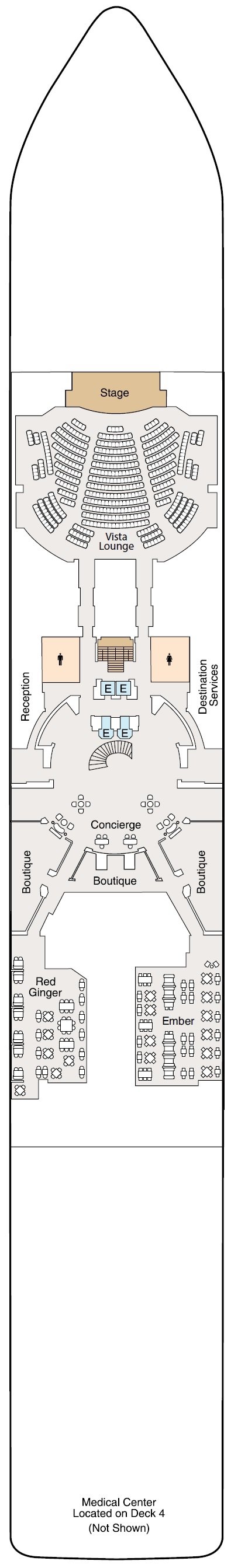 Deck plan for Deck 5