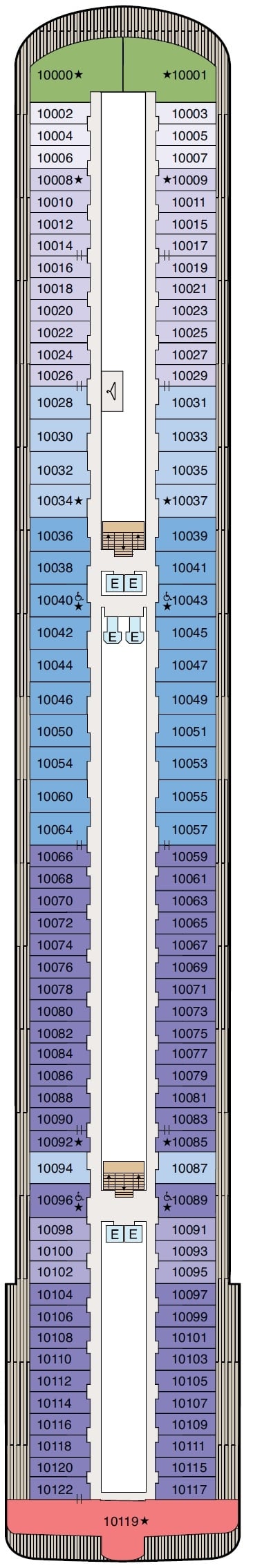 Deck plan for Deck 10