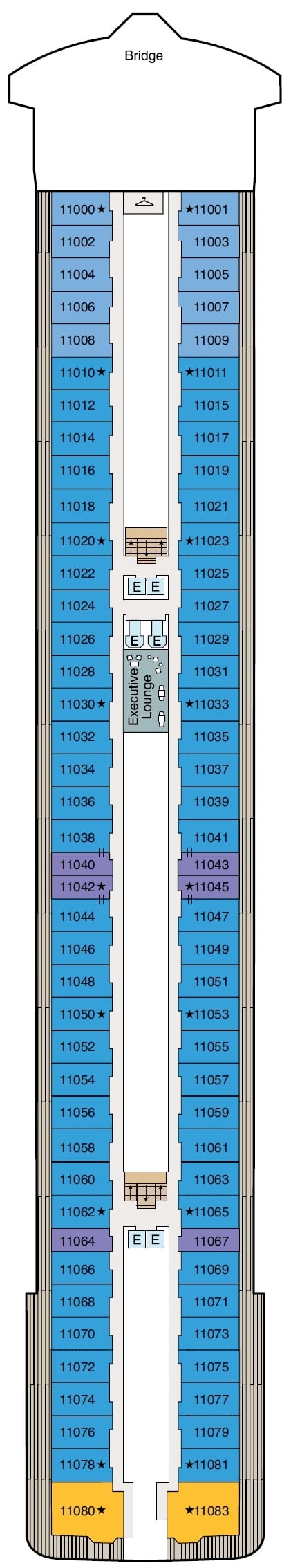 Deck plan for Deck 11
