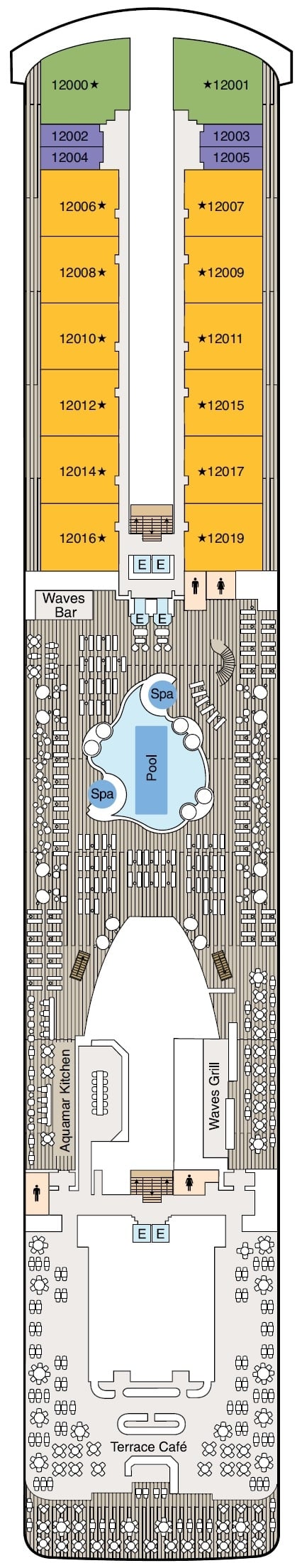Deck plan for Deck 12