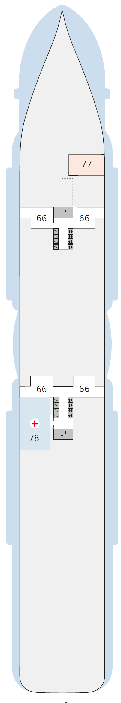 AIDAcosma deck plan — Deck 3