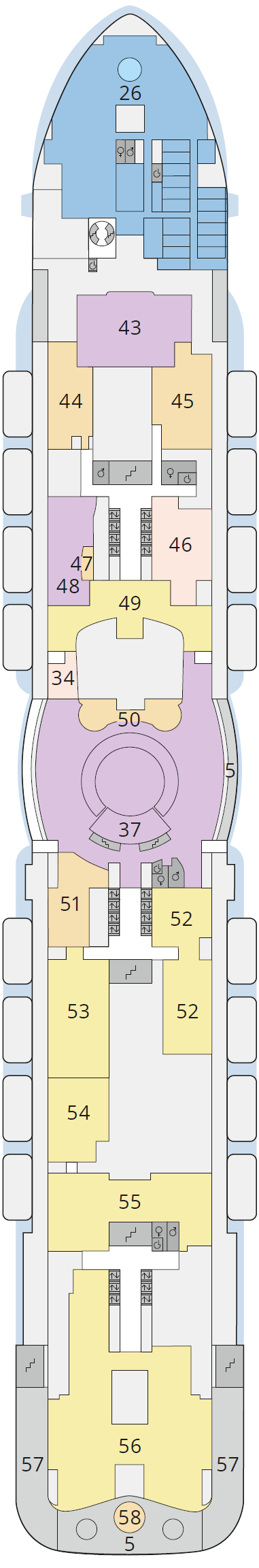 AIDAcosma deck plan — Deck 7