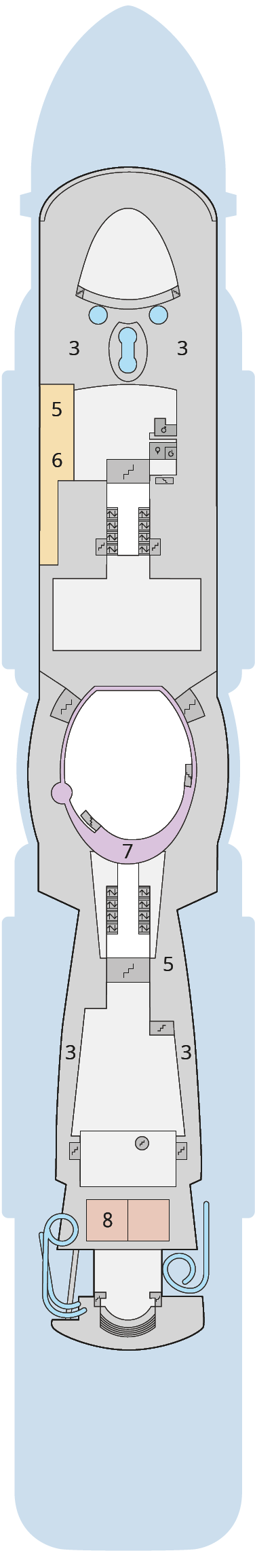 AIDAcosma deck plan — Deck 18