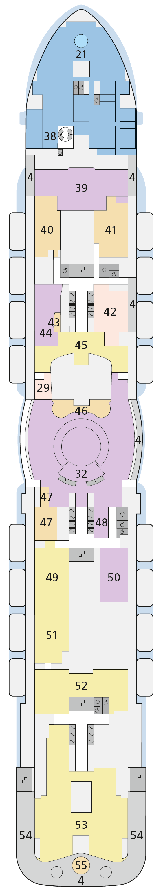 AIDAnova deck plan — Deck 7