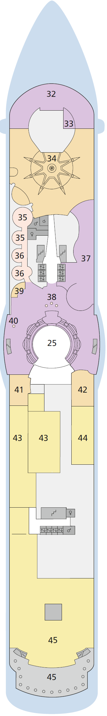 Deck plan for Deck 10