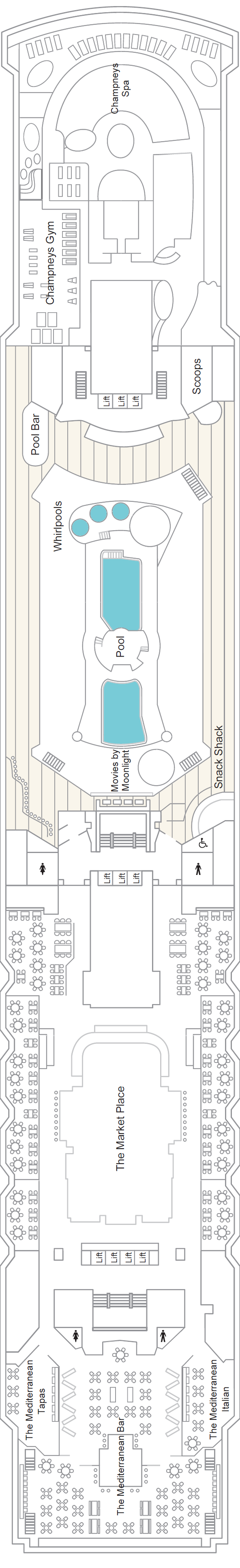 Deck plan for Deck 11