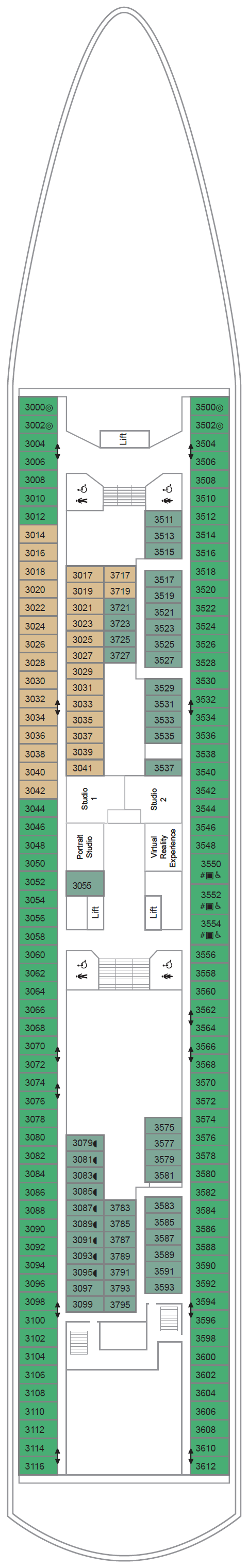 Deck plan for Deck 3