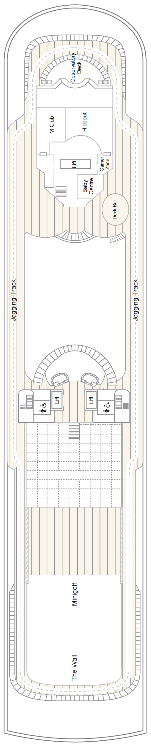 Deck plan for Deck 10