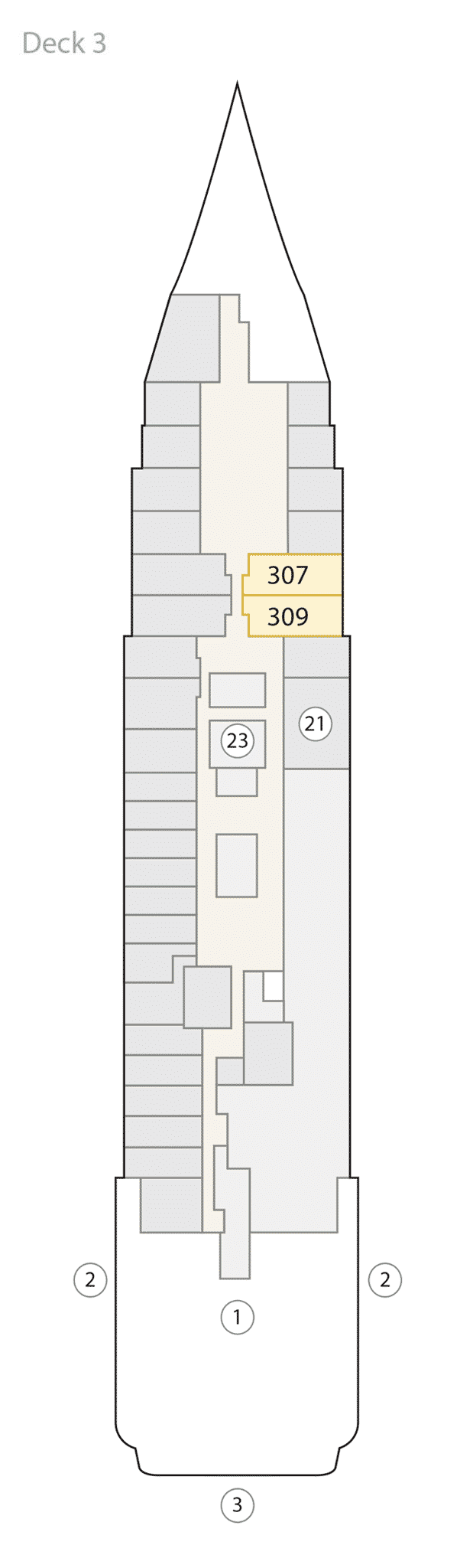 Deck plan for Deck 3
