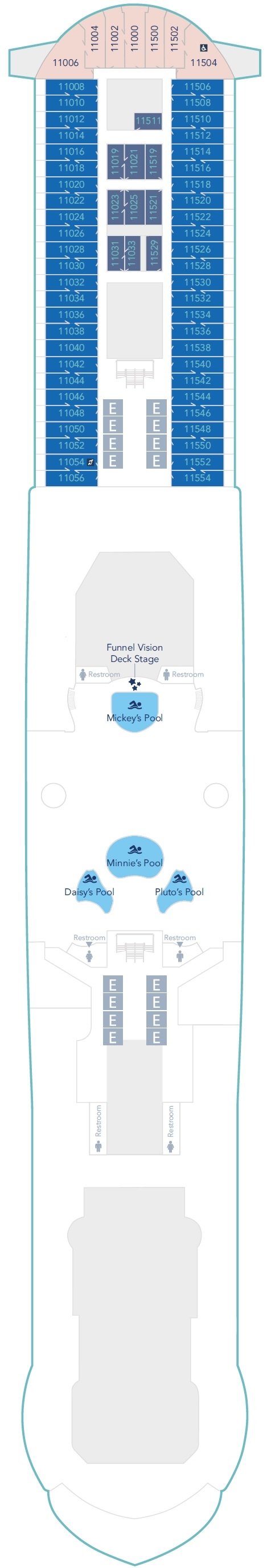 Deck plan for Deck 11