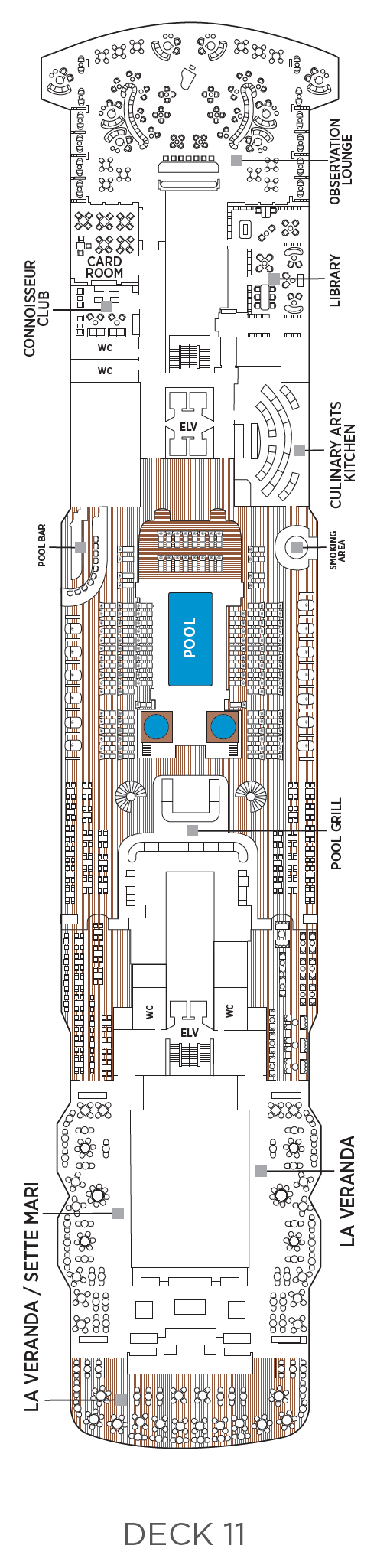 Deck plan for Deck 11
