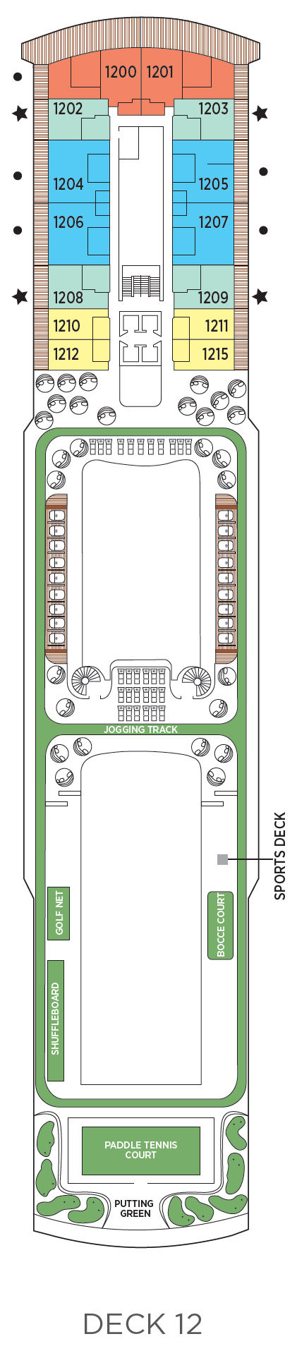 Deck plan for Deck 12