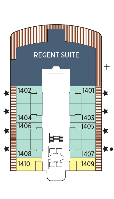 Deck plan for Deck 14