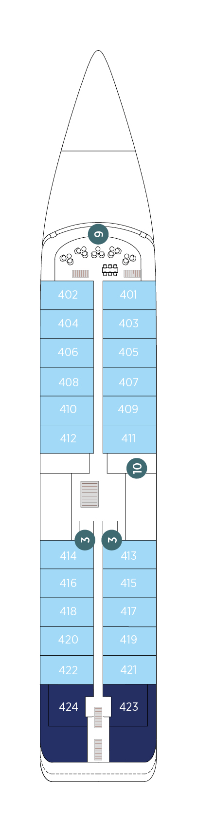 Deck plan for Deck 4