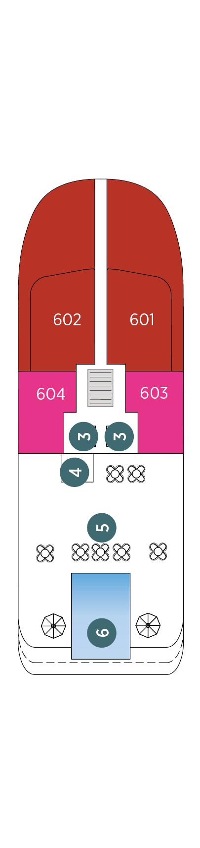 Deck plan for Deck 6