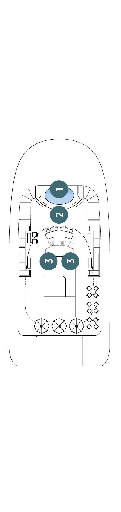 Deck plan for Deck 7