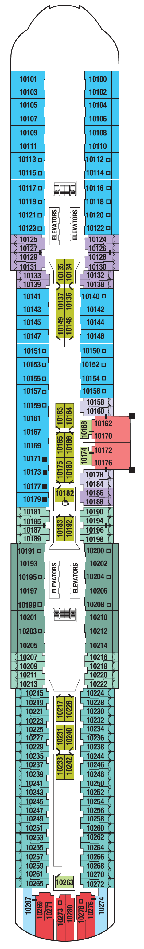 Deck plan for DECK TEN