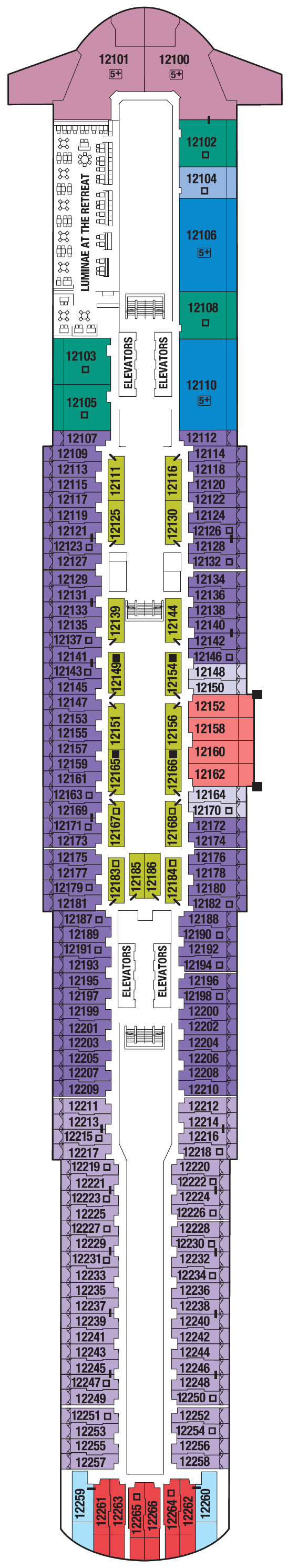 Deck plan for DECK TWELVE