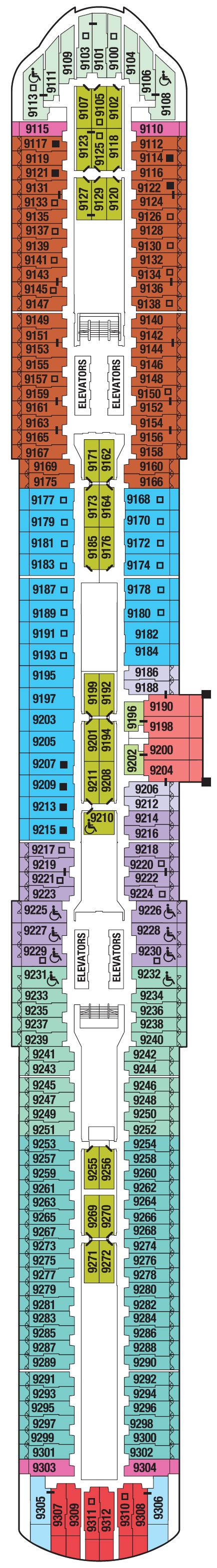Deck plan for DECK NINE