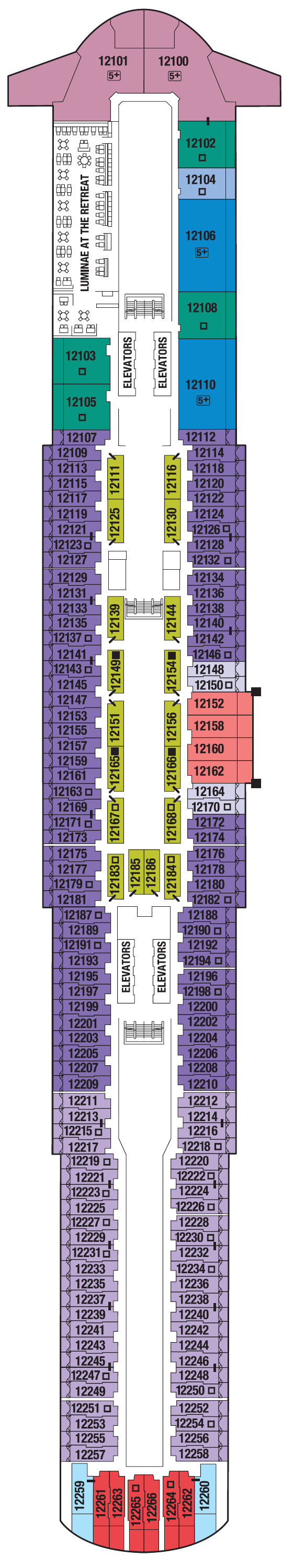 Deck plan for DECK TWELVE
