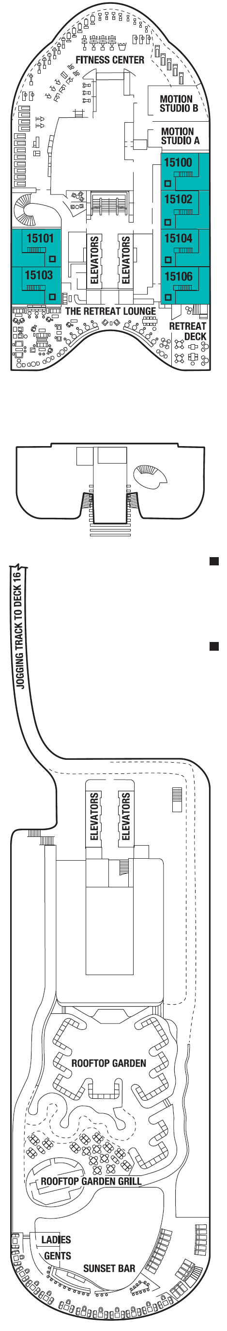 Deck plan for DECK FIFTEEN