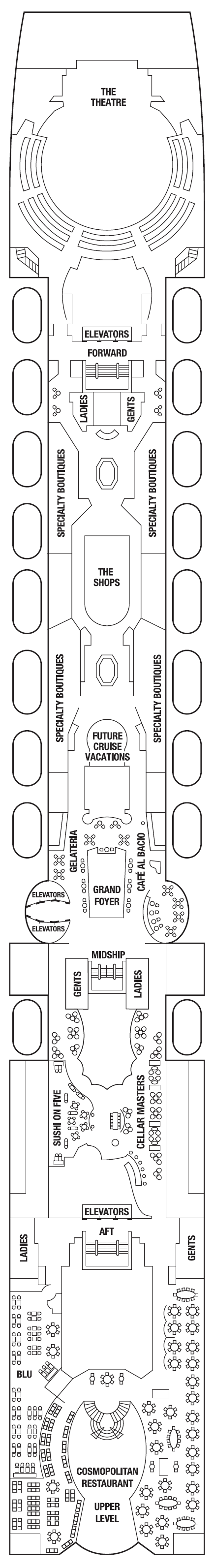 Deck plan for ENTERTAINMENT DECK 5