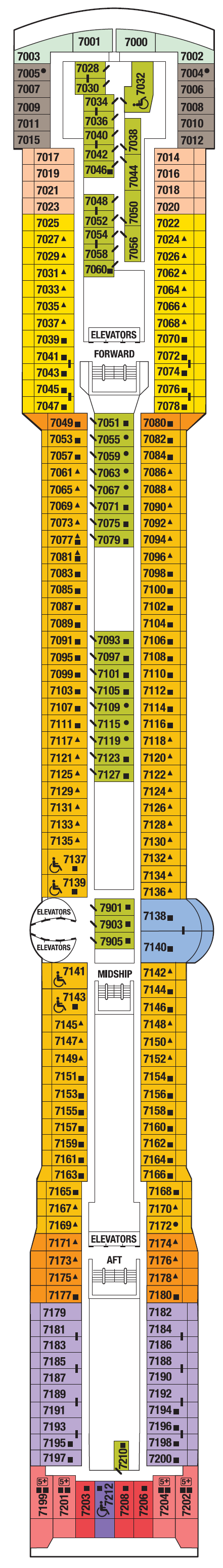 Deck plan for VISTA DECK 7