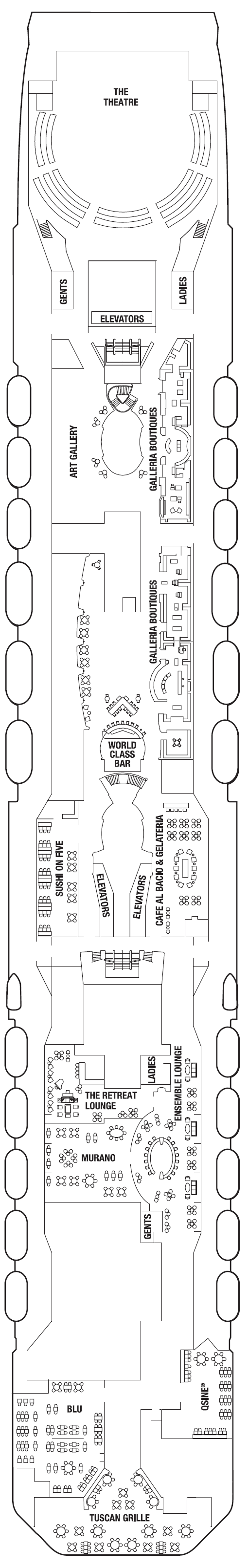 Deck plan for ENTERTAINMENT DECK 5