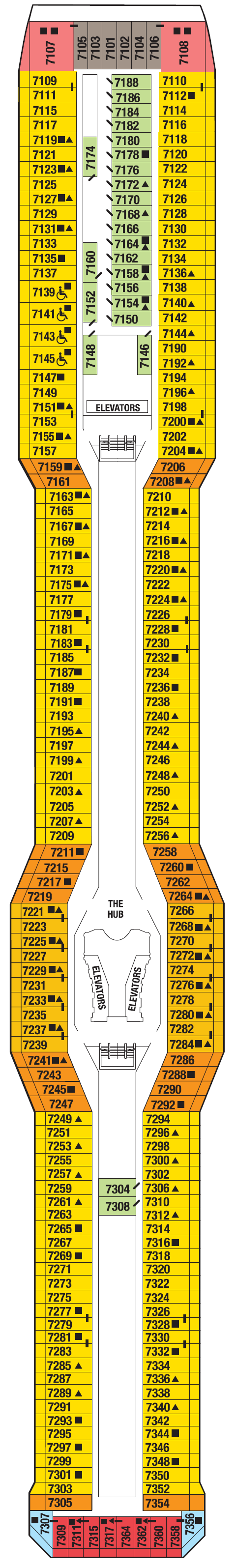 Deck plan for SUNRISE DECK 7