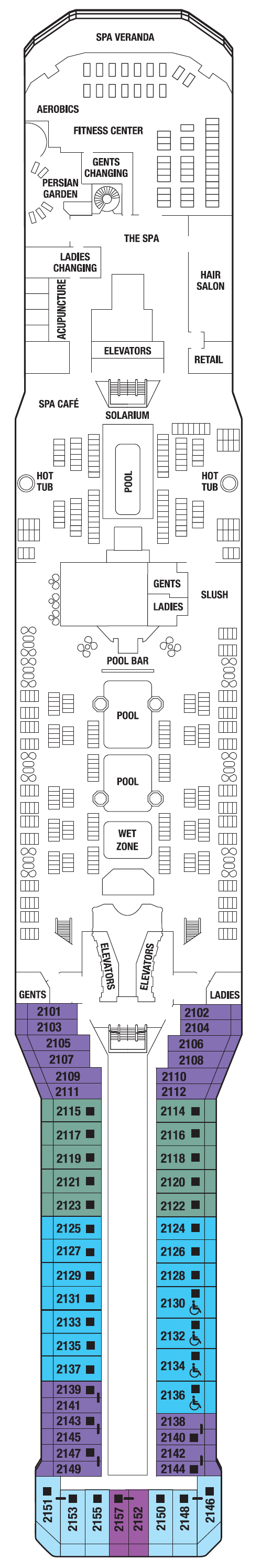 Deck plan for RESORT DECK 12