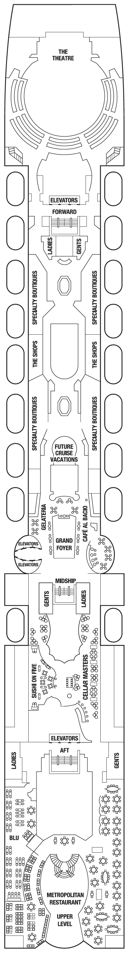 Deck plan for ENTERTAINMENT DECK 5